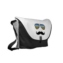 Lustige Retro Sonnenbrille mit dem Schnurrbart Kuriertaschen