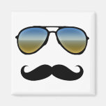 Lustige Retro Sonnenbrille mit dem Schnurrbart Magnete