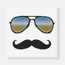Lustige Retro Sonnenbrille mit dem Schnurrbart Magnete