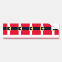 Lustige rote Weihnachtssankt-Entwürfe Auto Sticker