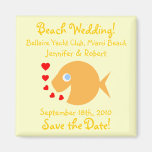 Lustige Save the Date Strand-Magneten