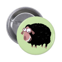 Lustige schwarze Schafe Buttons