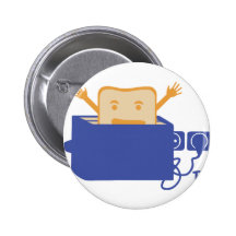 lustige Toasterikone Anstecknadelbuttons