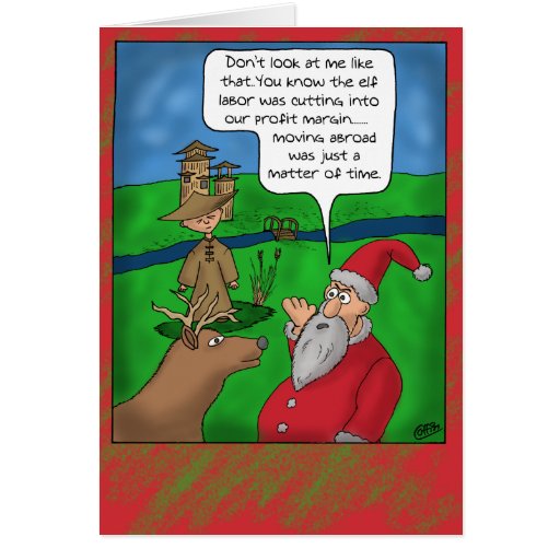 Lustige Weihnachtskarten: Weihnachten im Ausland Grußkarte | Zazzle