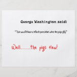 Lustige Zitate George Washington sagten Flyerdruck