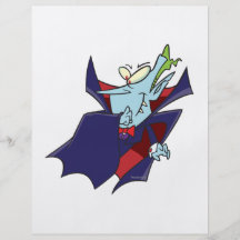 lustiger alberner Vampire-Cartooncharakter Flyerbedruckung
