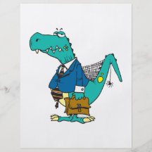 lustiger alter Dinosaurier-Cartooncharakter Bedruckte Flyer