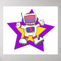lustiger Astronaut Posterdruck