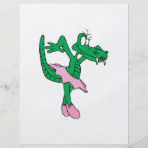 lustiger Ballerinaalligator Flyerdruck