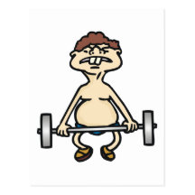 Lustiger Bodybuilder Postkarten