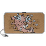 lustiger Bruchlandungs-Fliegenschwein-Cartoon Tragbare Speaker