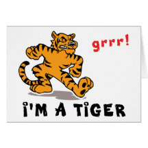 Lustiger chinesischer Tierkreis-Tiger Grußkarte