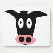 lustiger Comickuhkopf mousepads