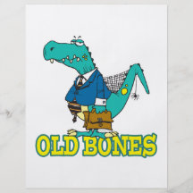lustiger Dino-Dinosaurier Toon der alten Knochen Individuelle Flyer
