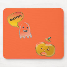 Lustiger Geist, der Kürbislaterne erschrickt Mousepad