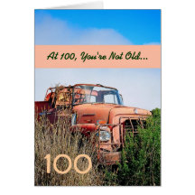 LUSTIGER glücklicher 100. Geburtstag - Vintager or Karte