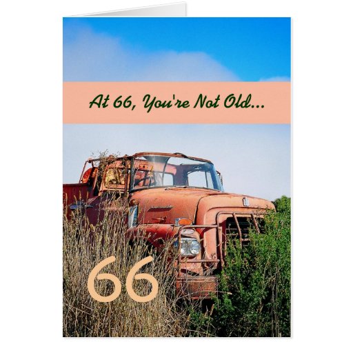 LUSTIGER glücklicher 66. Geburtstag Vintager Karte Zazzle