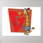 lustiger Graffitigiraffen-Cartoon Posterdrucke