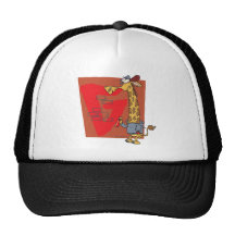 lustiger Graffitigiraffen-Cartoon Retrokappe