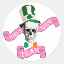 Lustiger irischer Sumpfhuf Runde Sticker