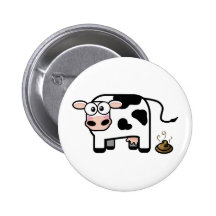 Lustiger kackender Kuh-Knopf Anstecknadelbuttons