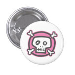 Lustiger Knopf des Schädels (graue Art) Anstecknadelbuttons