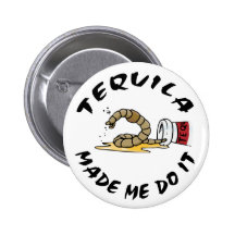 Lustiger mexikanischer Tequila Anstecknadelbutton
