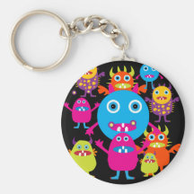Lustiger Monster-Schlag-niedliches Geschöpf-Party Schlüsselanhänger