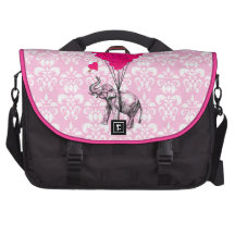 Lustiger niedlicher Vintager Elefant auf rosa Dama