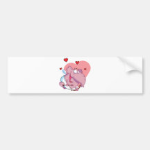 Lustiger rosa Elefant-Amor Autoaufkleber