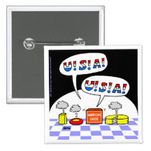 Lustiger sammelbarer patriotischer Laftovers USA C Button