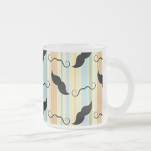 Lustiger Schnurrbart-Hintergrund Kaffee Tassen
