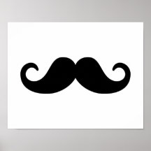 Lustiger Schnurrbart Plakatdruck