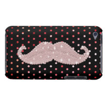 Lustiger Schnurrbart. Punkte. Rosa. Girly. iPod Touch Hülle