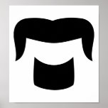 Lustiger Schnurrbartbart Plakatdruck