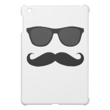 LUSTIGER SCHWARZER SCHNURRBART UND SONNENBRILLE