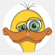 Lustiger sonderbarer Enten-Cartoon Aufkleber