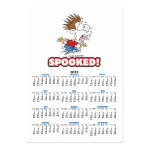 lustiger SPOOKED Cartoon Visitenkarte