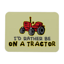 Lustiger Traktor Recchteckiger Magnet