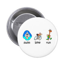 Lustiger Triathlon Anstecknadelbutton