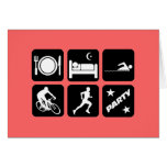 Lustiger Triathlon Karte