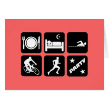 Lustiger Triathlon Karte