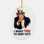 Lustiger Uncle Sam Tür-Aufhänger Ornament