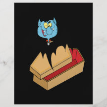lustiger Vampireschläger mit Sarg-Cartoon Vollfarbige Flyer