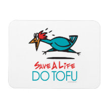 Lustiger vegetarischer Tofu Vinyl Magnet