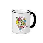 lustiger Vektor der Cartoon-Außerirdischen und -hä Teetasse