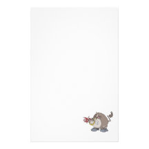 lustiger verärgerter Stier-Cartooncharakter Personalisiertes Büropapier
