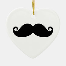 Lustiger Vintager schwarzer Schnurrbart Ornament