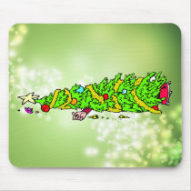 Lustiger Weihnachtsbaum-Cartoon mousepads