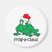 Lustiger Weihnachtsfrosch Kühlschrankmagnet